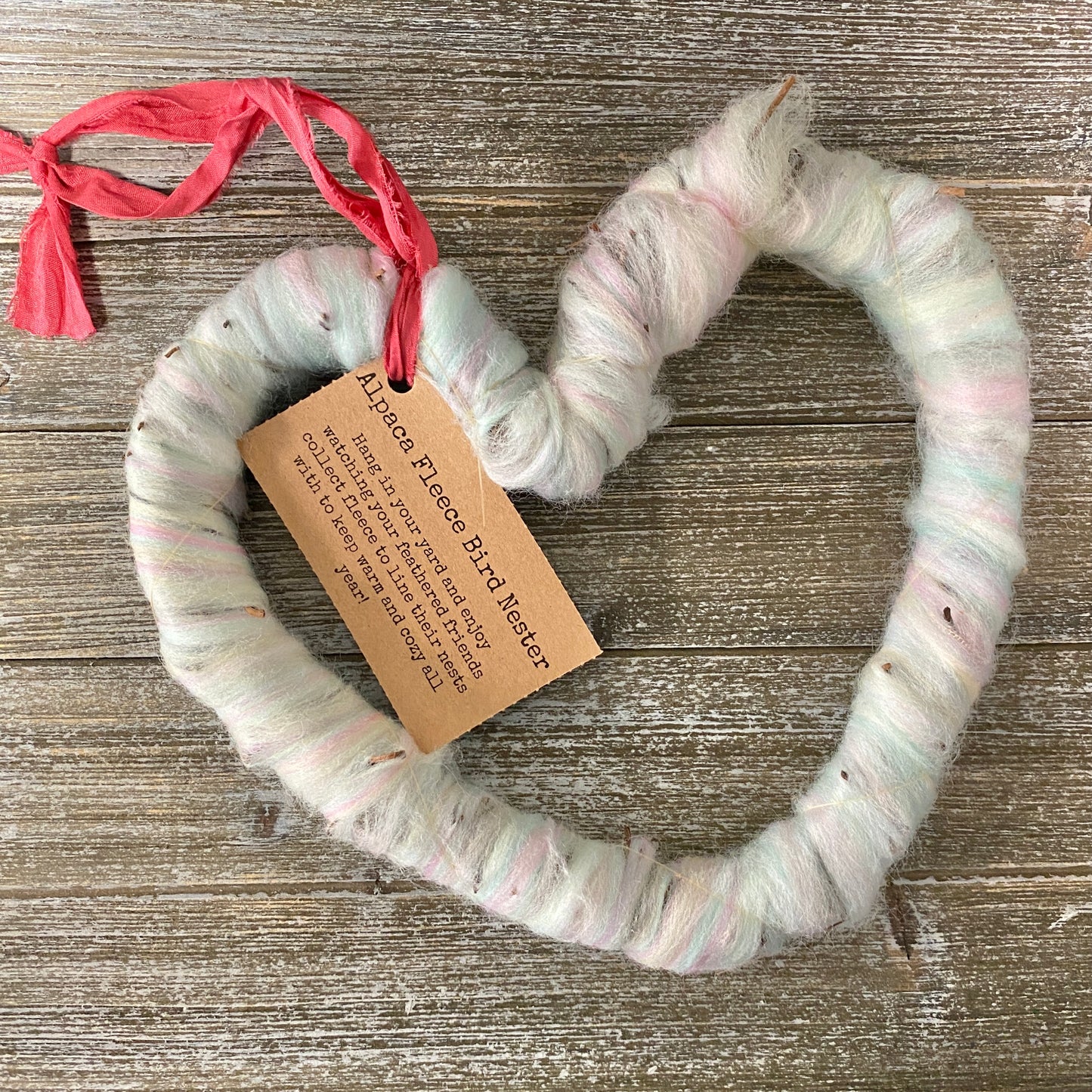 Nesting Wreath - Alpaca Fleece Bird Nester