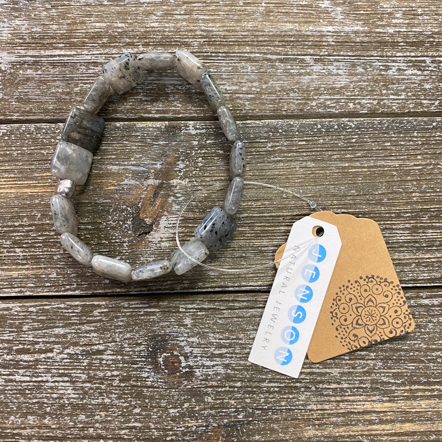Flower Agate Square Bracelet
