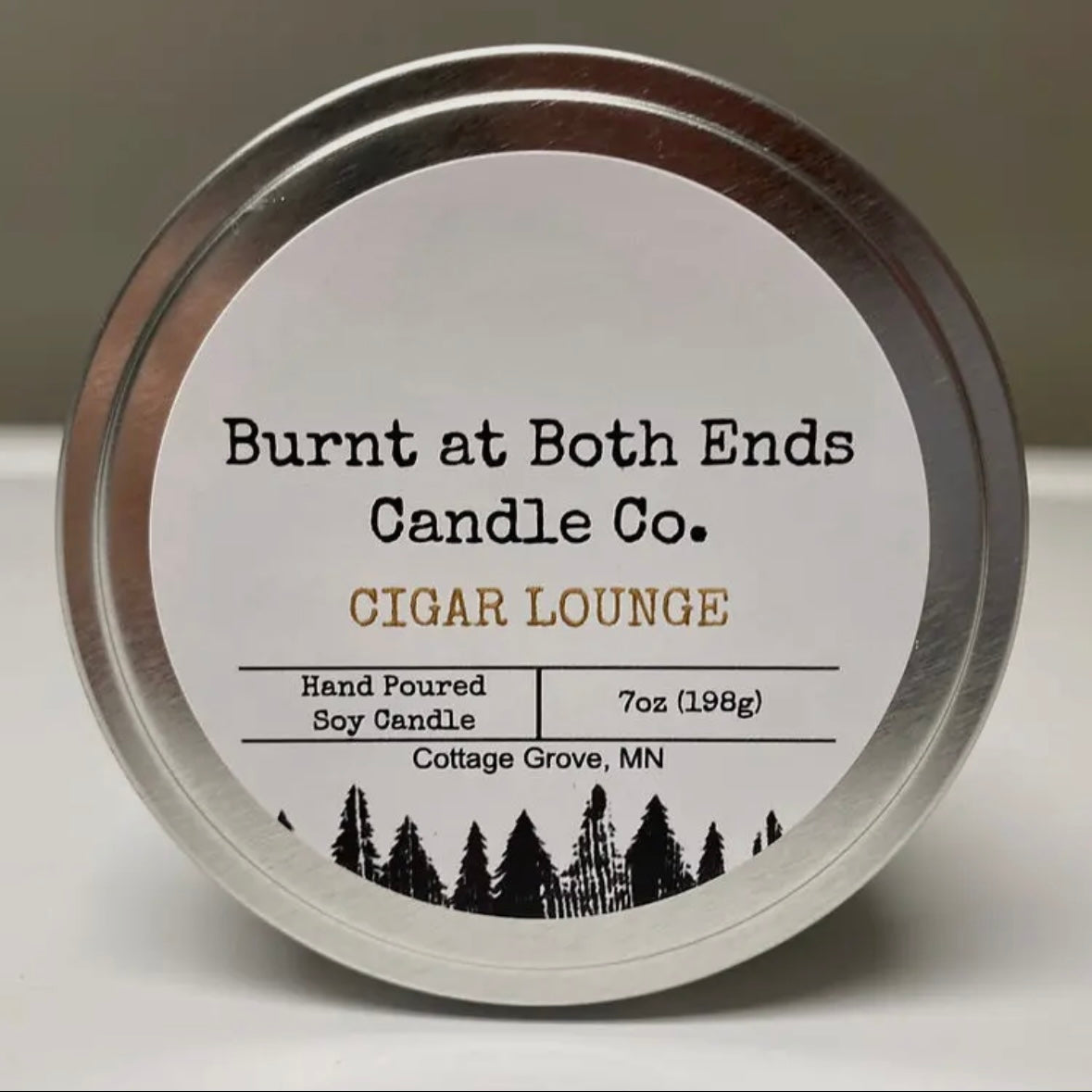 Burnt at Both Ends Candle - 7oz Tin - Cigar Lounge
