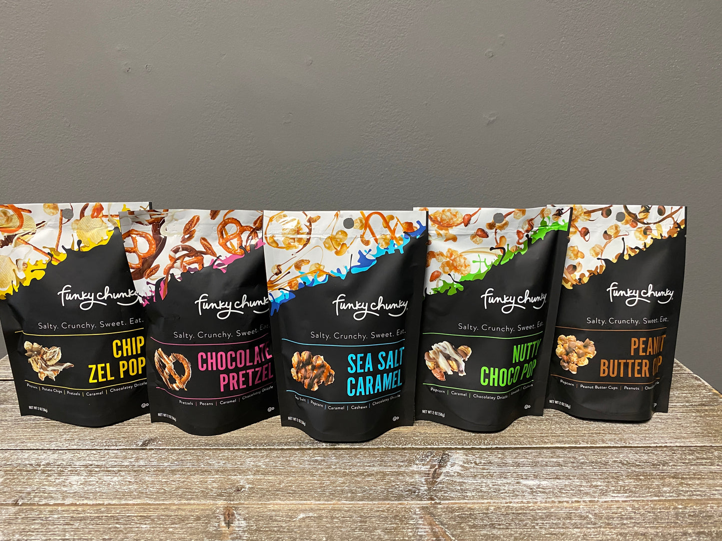 Funky Chunky Chocolate Popcorn - Sea Salt Caramel 2oz Bag