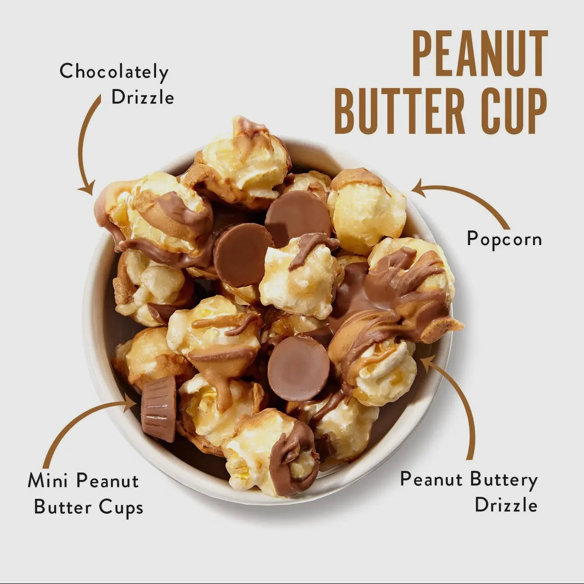 Funky Chunky Chocolate Popcorn - Peanut Butter Cup 5oz Bag