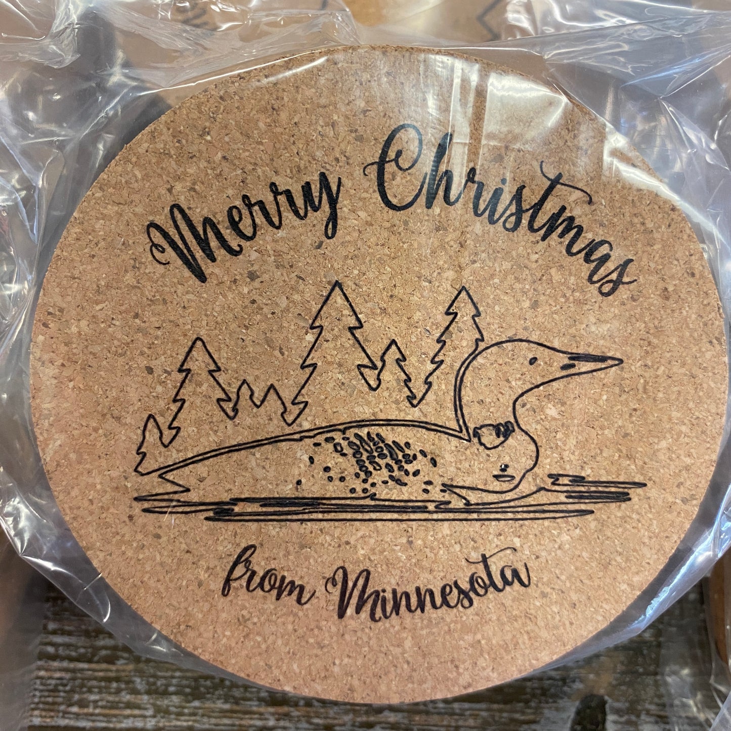 Holiday Cork Coasters - Set of 8 Coasters