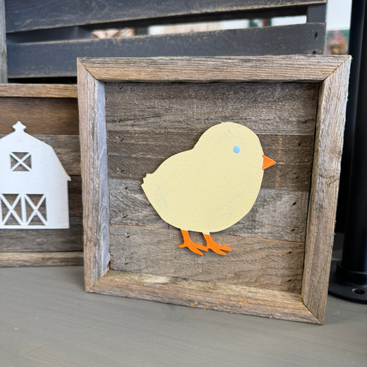 Rustic Wood Sign - Easter Chick