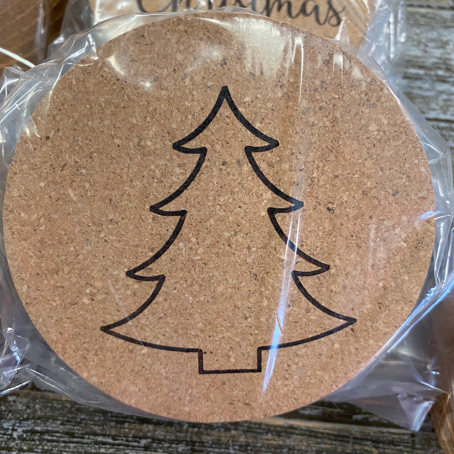 Holiday Cork Coasters - Set of 8 Coasters