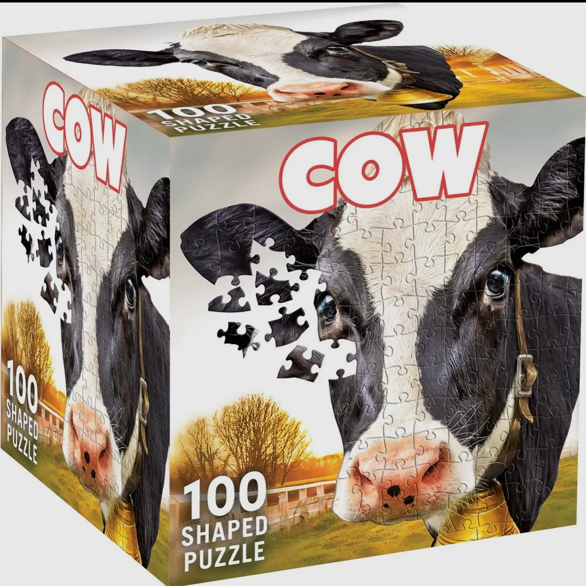 Masterpieces Puzzles - Cow 100pc Shaped Puzzle