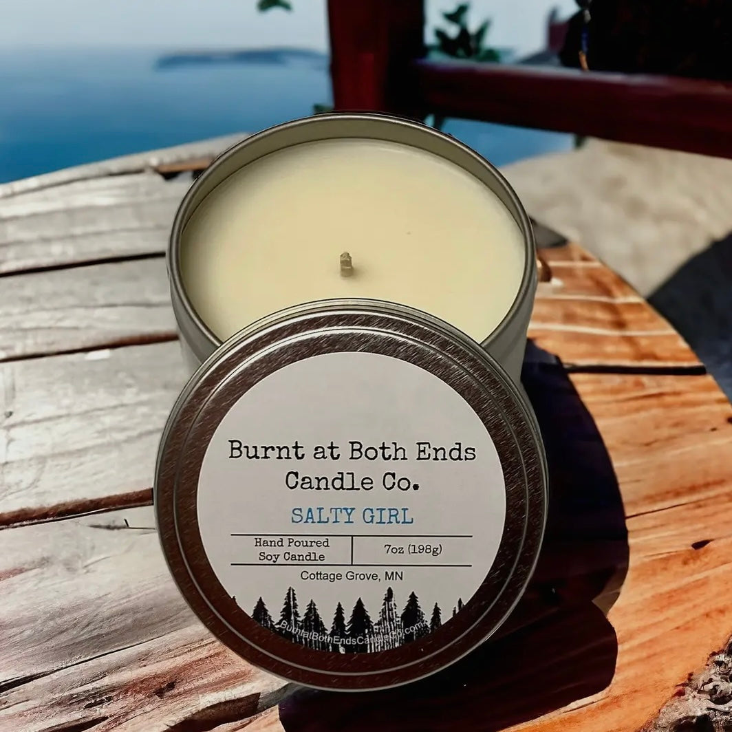 Burnt at Both Ends Candle - 7oz Tin - Salty Girl