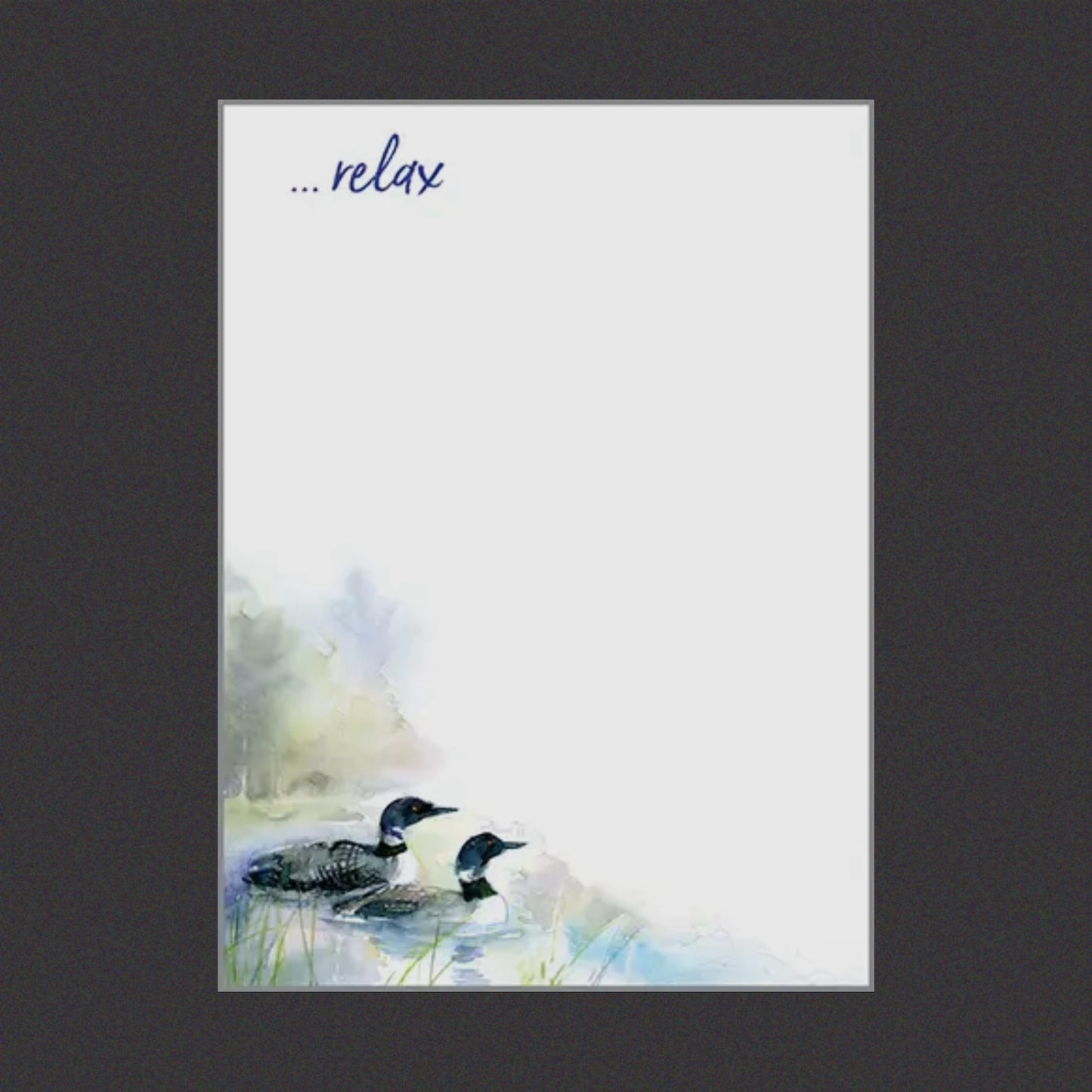 Gina B Designs - Memo Pad - Loons on the Lake