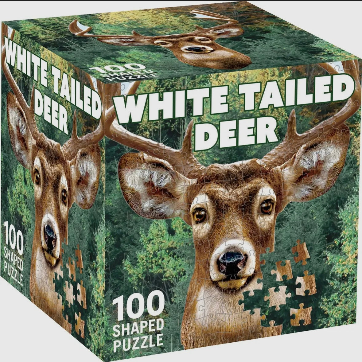 Masterpieces Puzzles - White Tail Deer 100pc Shaped Puzzle