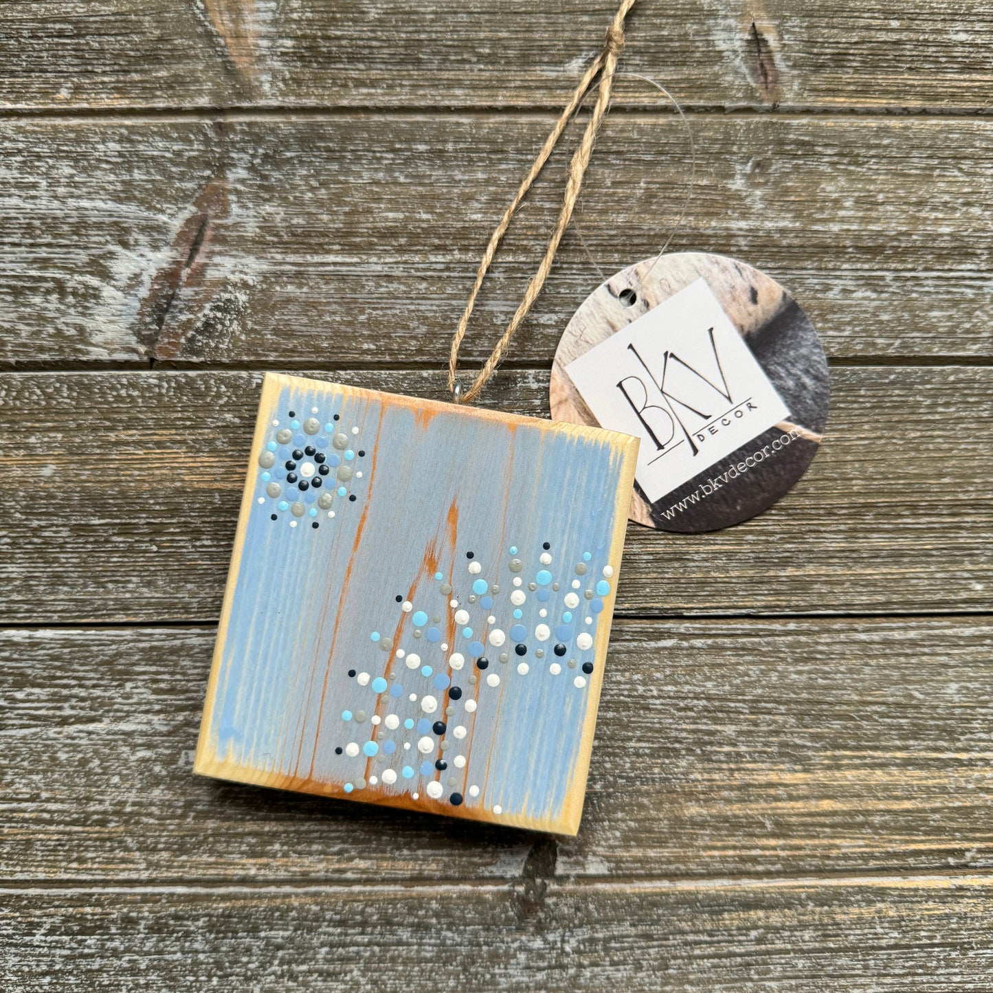 Mandala Dot Ornament - Light Blue