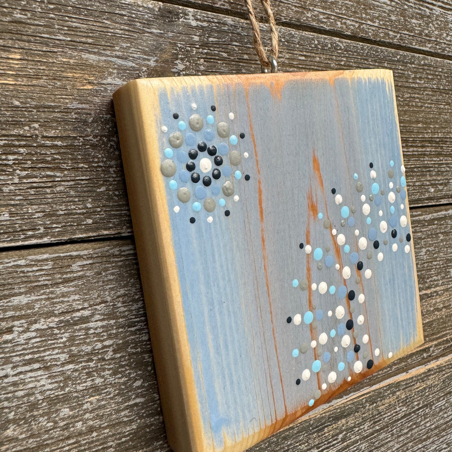Mandala Dot Ornament - Light Blue