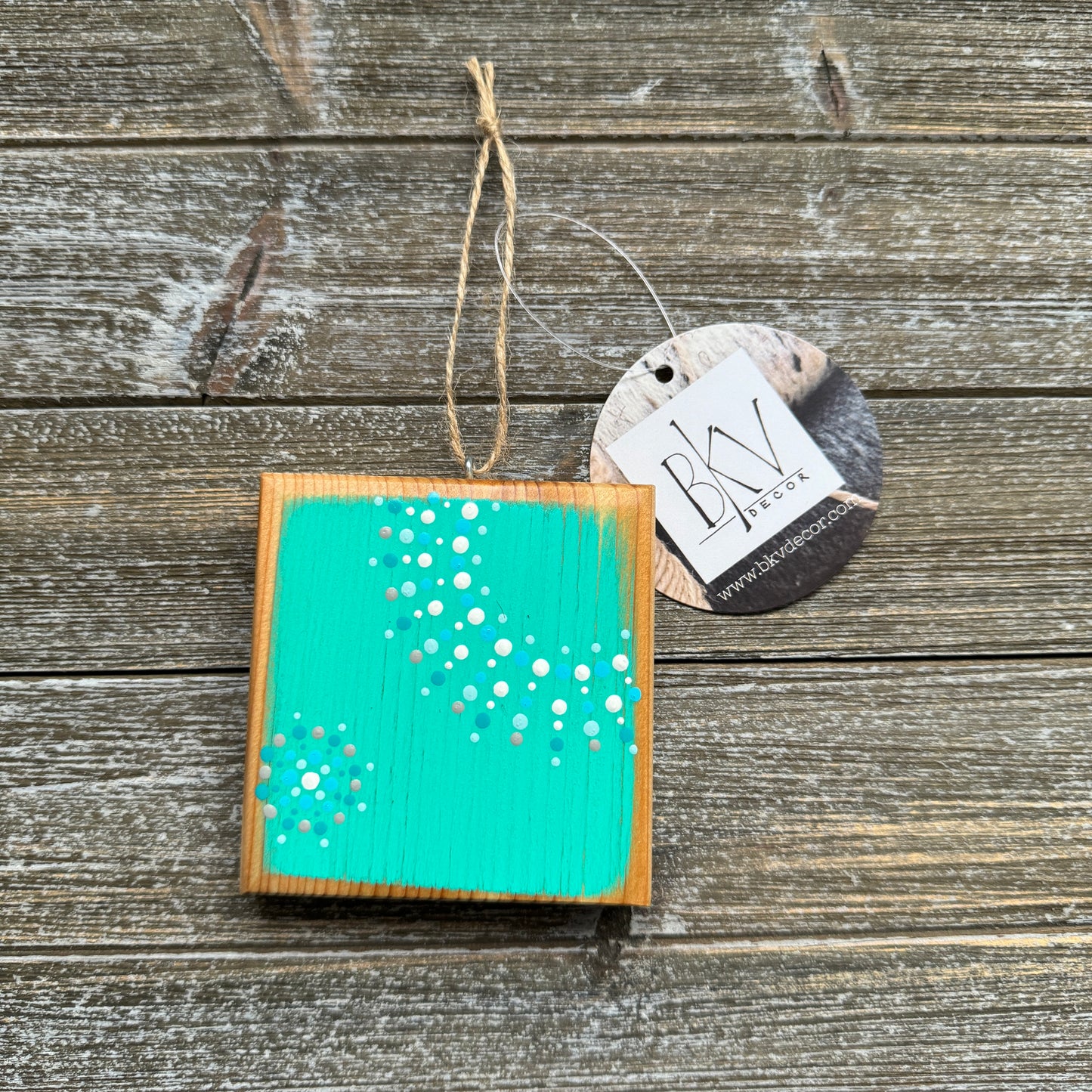 Mandala Dot Ornament - Teal