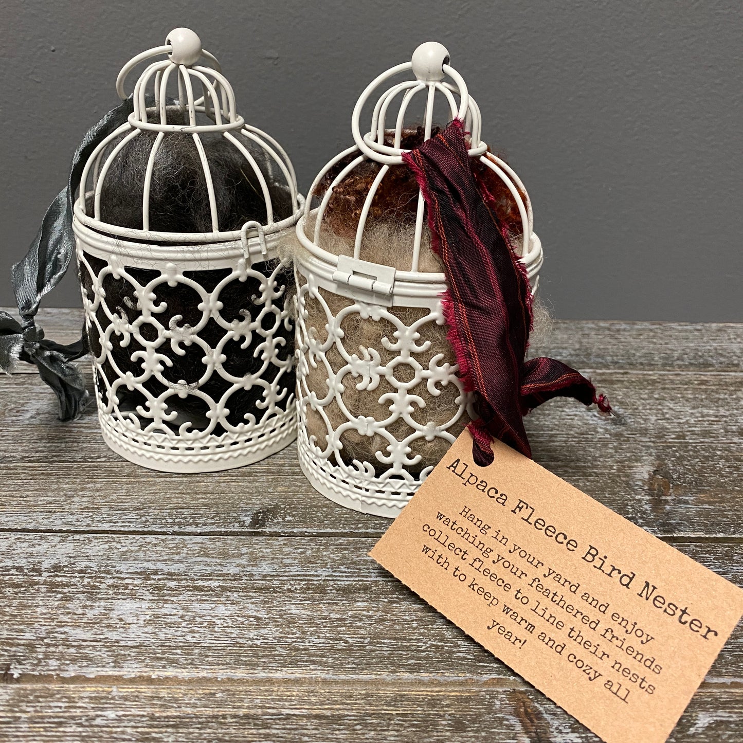 Metal Cage with Nesting Material
