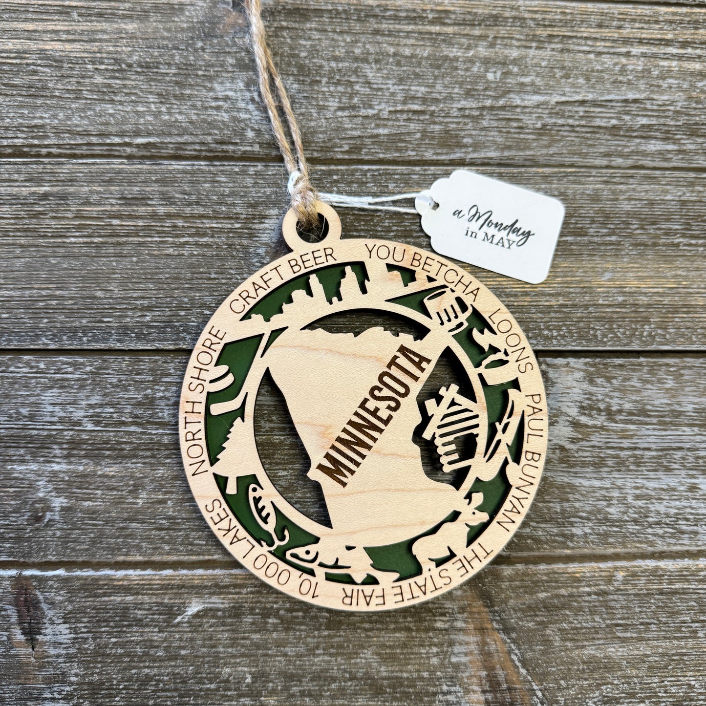MN Words Ornament