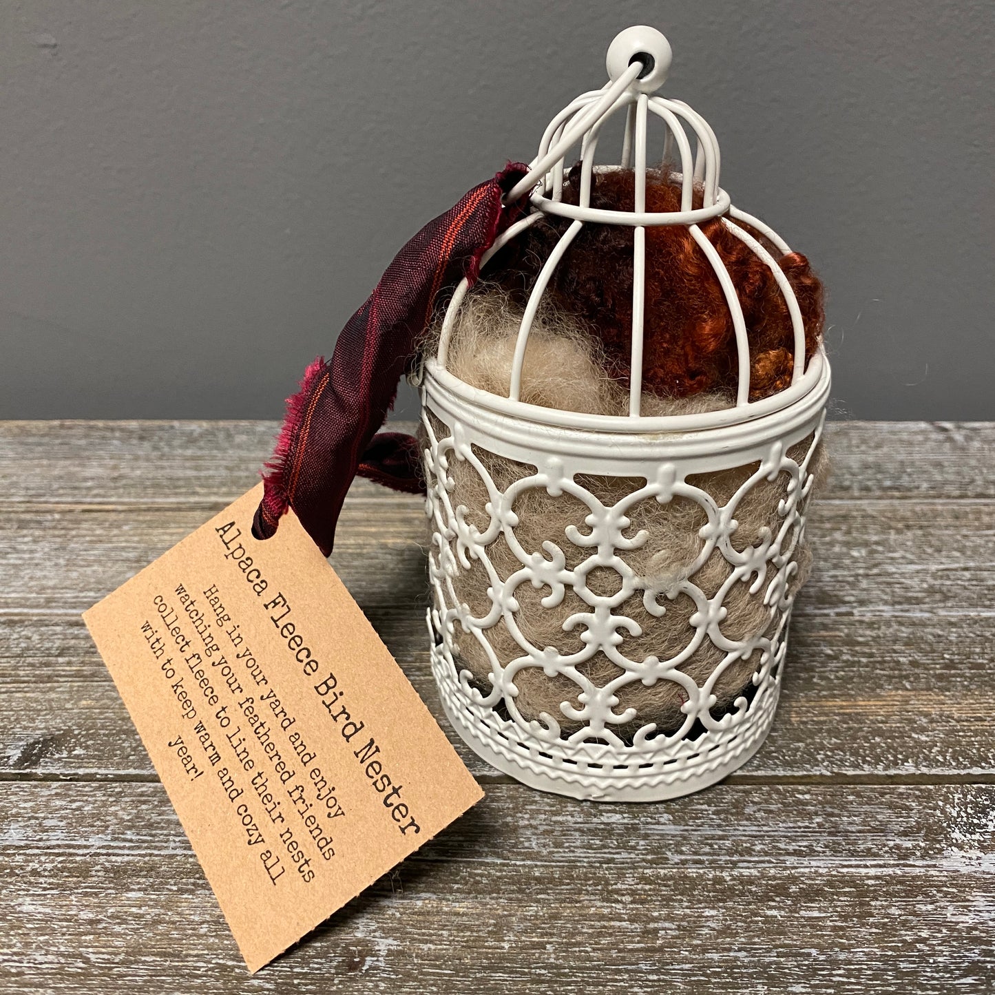 Metal Cage with Nesting Material