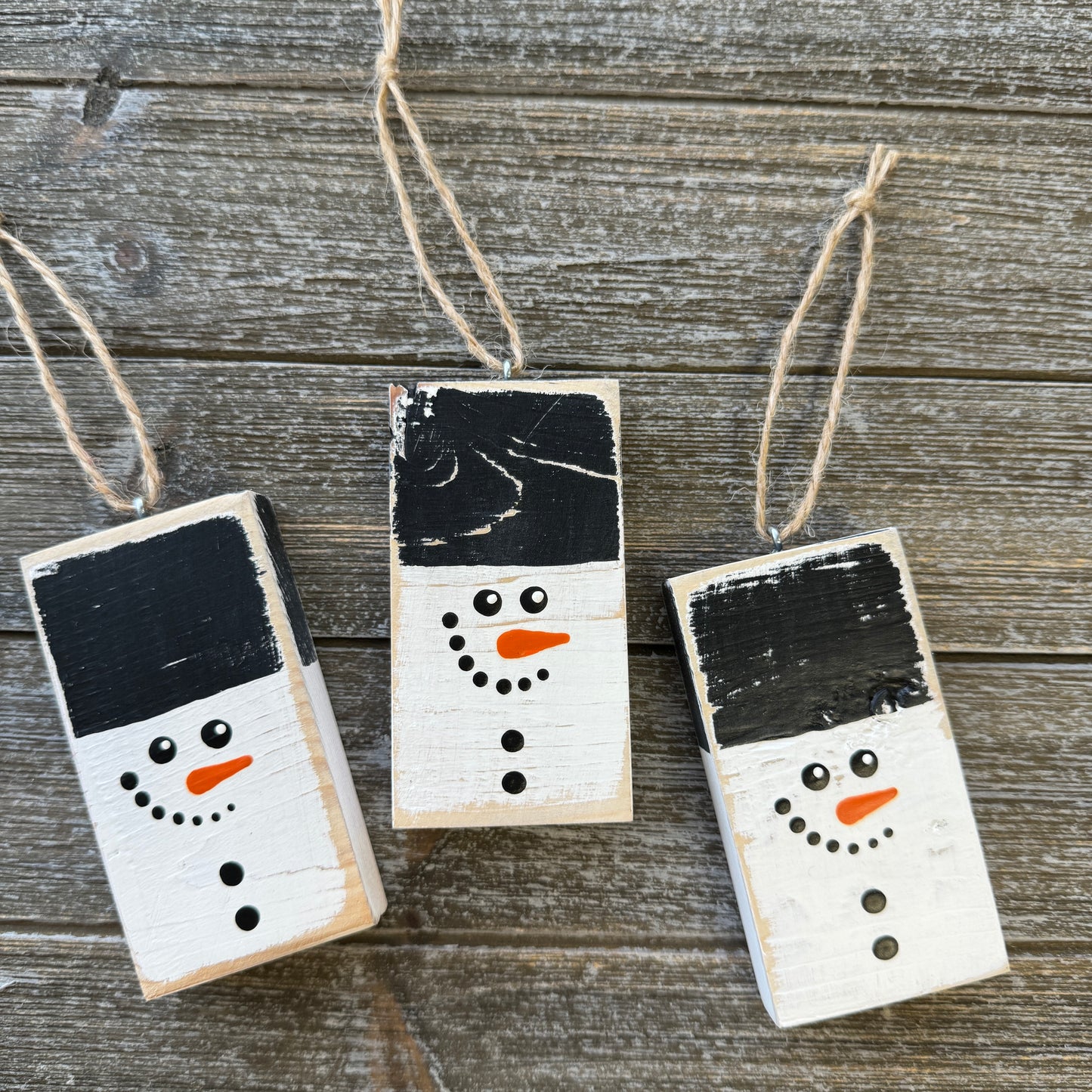 Vertical Snowman Ornament