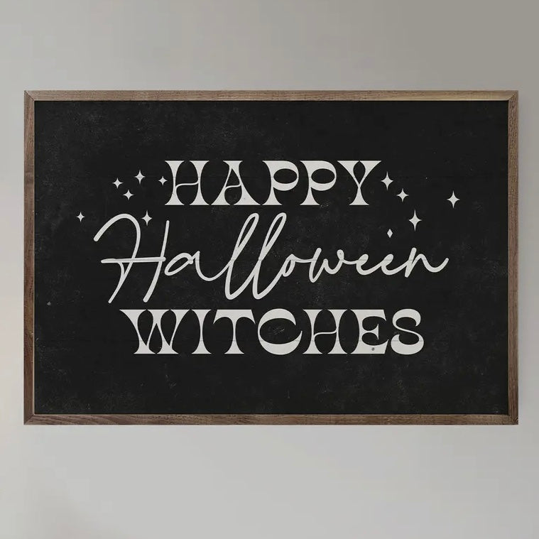 Kendrick Home - Happy Halloween Witches (black)