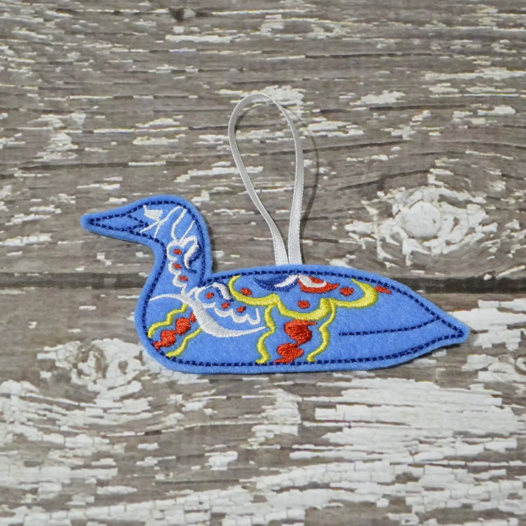 Embroidered Felt Ornament - Dala Loon