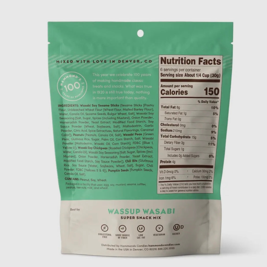 Hammond's Candies Snack Mix - Wassup Wasabi