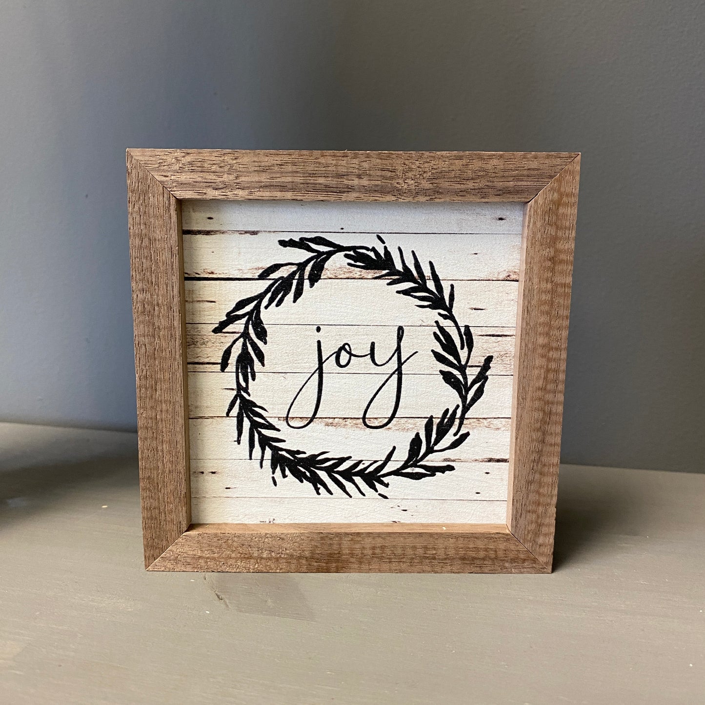 Joy Whitewash Wood Sign