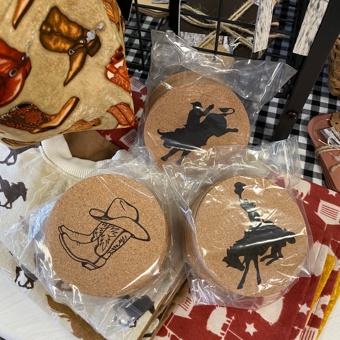 Engraved Cork Coasters - Set of 8