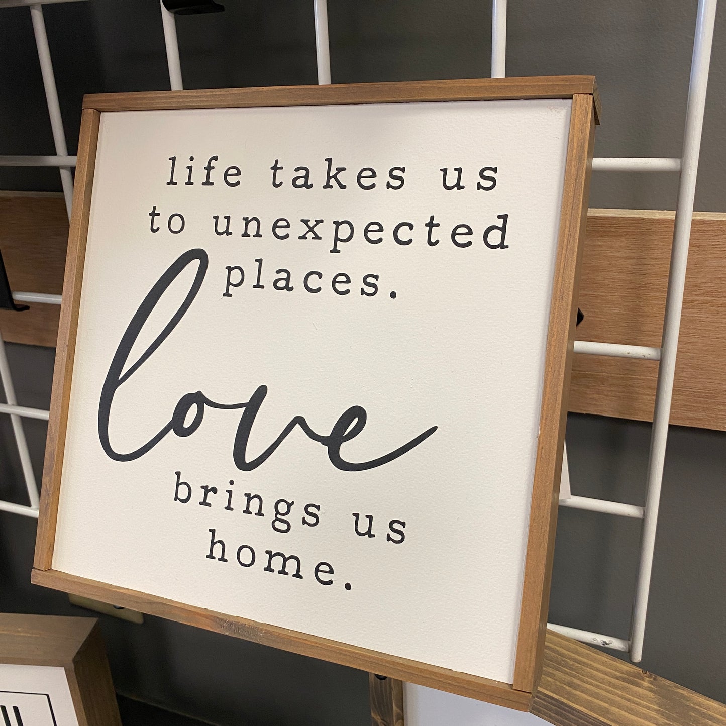 Wood Sign - Love Brings Us Home