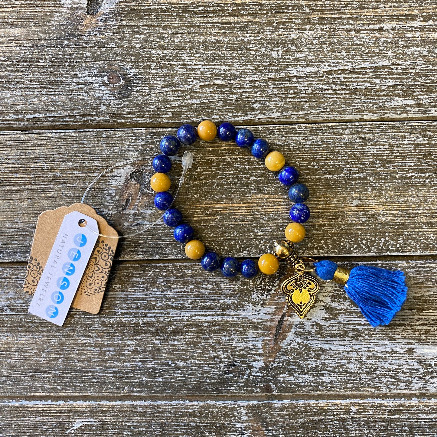 Bracelet - Lapis & Mookaite - Gold