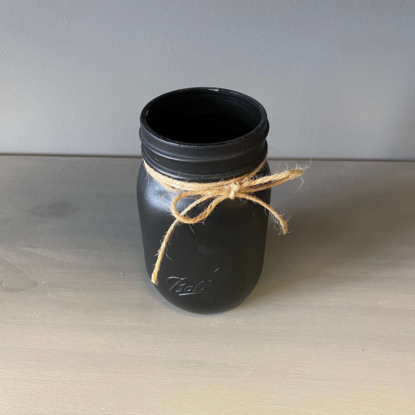 Painted Mason Jar - Black