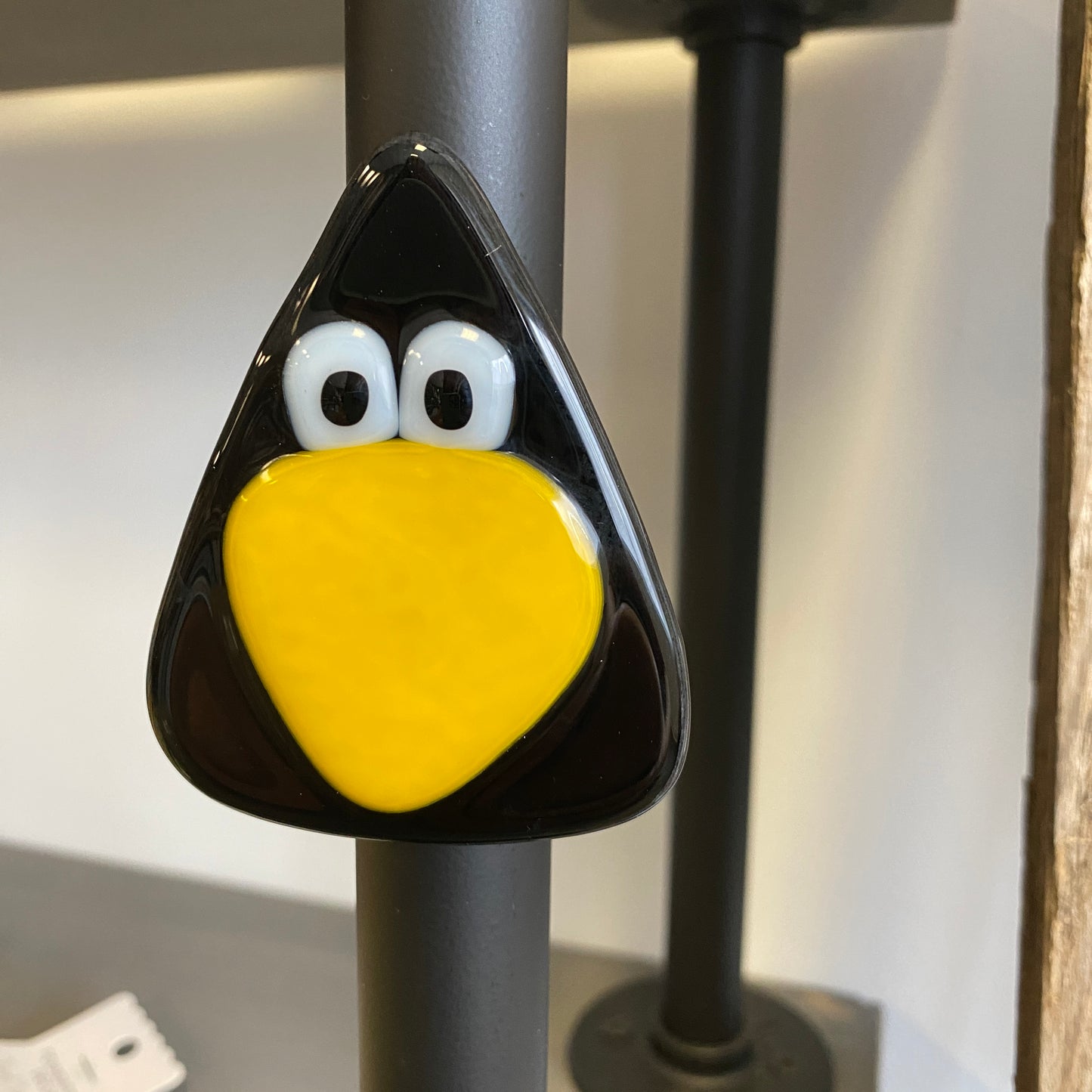 Black Crow Fused Glass Magnet