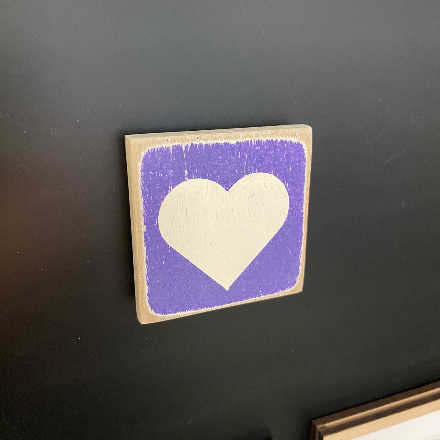 Magnet - Purple and White Heart