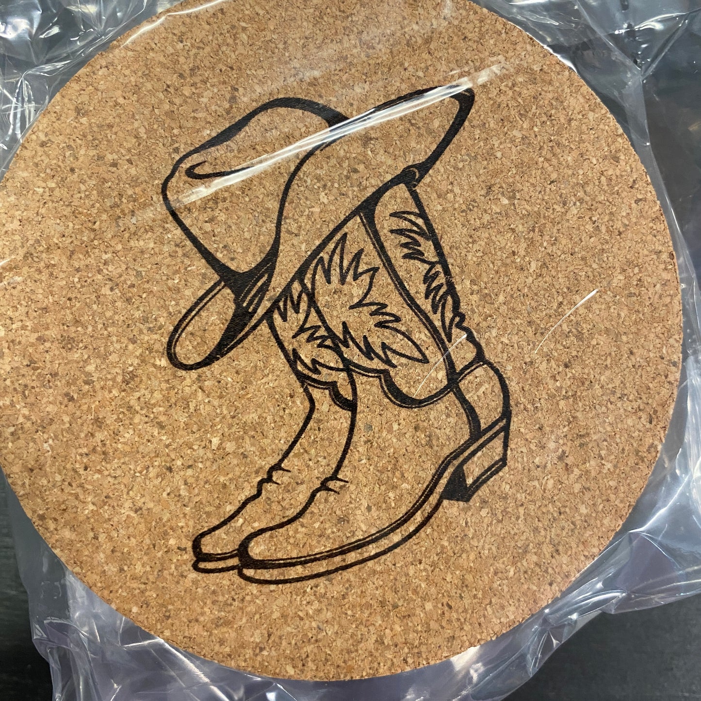 Engraved Cork Coasters - Set of 8