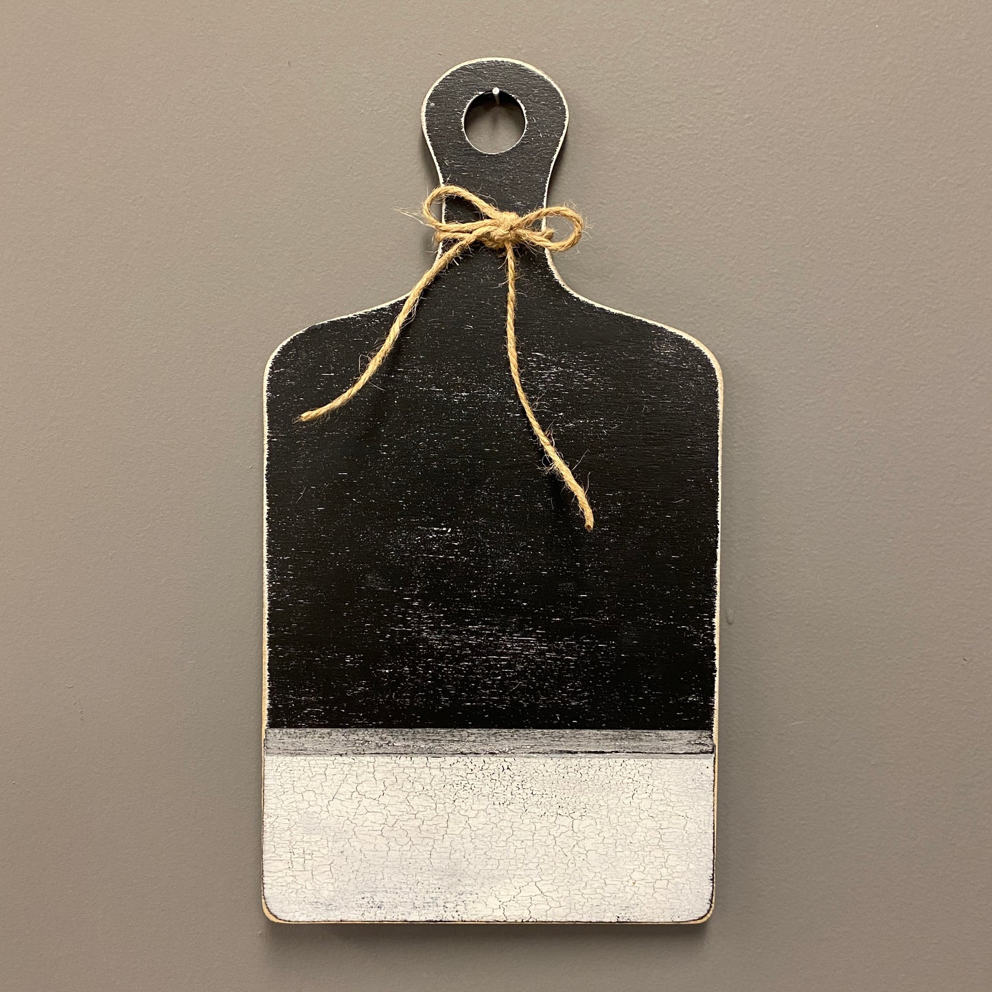 Decorative Cutting Board with Handle- Black and White