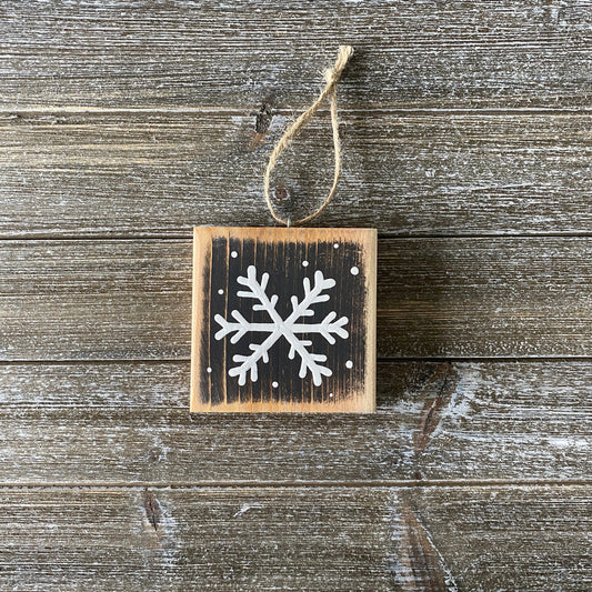 Christmas Decor - Snowflake Ornament - Charcoal Gray