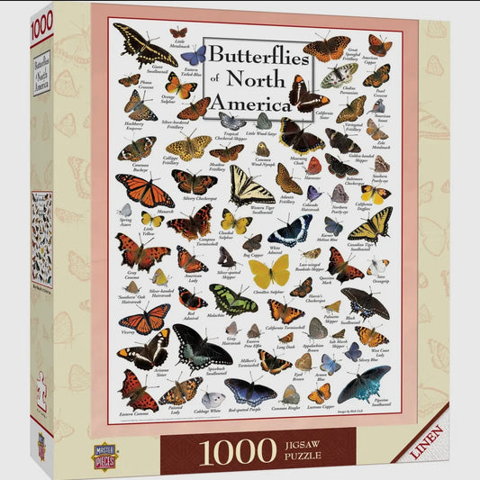 Masterpieces Puzzles - Butterflies of North America 1000pc Puzzle