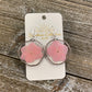 Flower Resin Earrings - Large Round