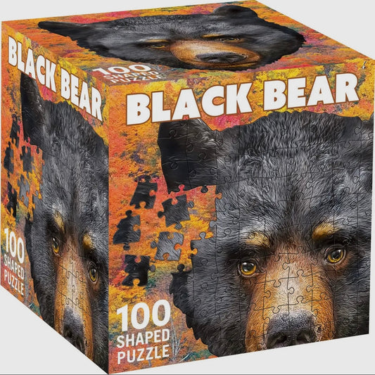 Masterpieces Puzzles - Black Bear 100pc Shaped Puzzle