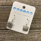 Flower Agate Square Earrings