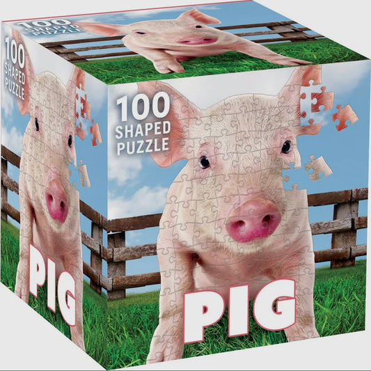 Masterpieces Puzzles - Pig 100pc Shaped Puzzle