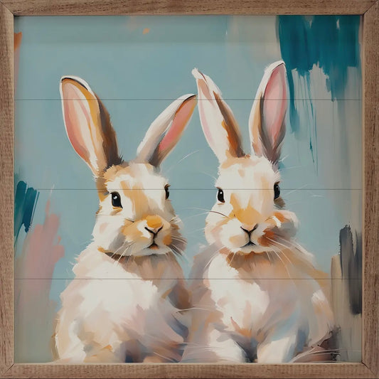 Kendrick Home - Bunny Pair Wood Sign