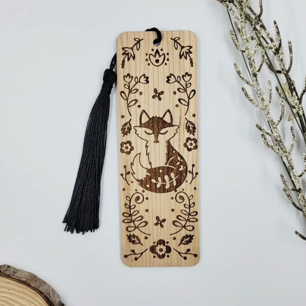 Wood Bookmark - Fox
