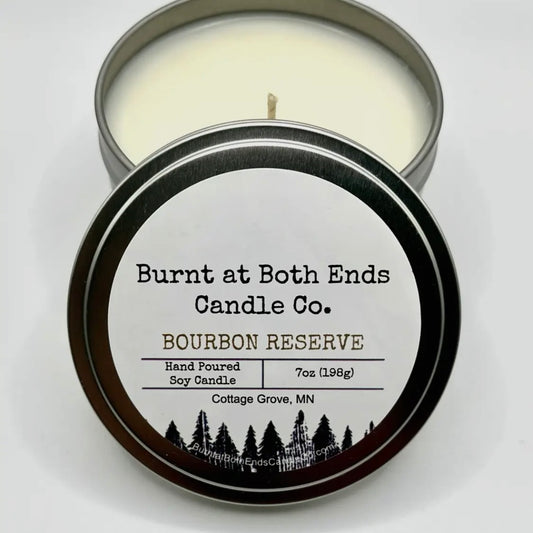Burnt at Both Ends Candle - 7oz Tin - Bourbon Reserve