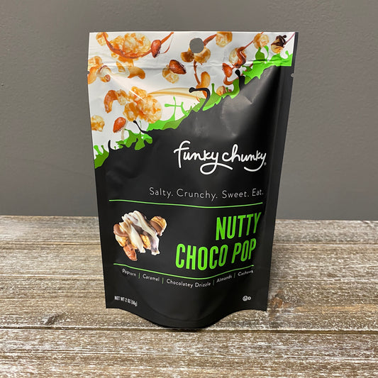 Funky Chunky Chocolate Popcorn - Nutty Choco Pop 2oz Bag