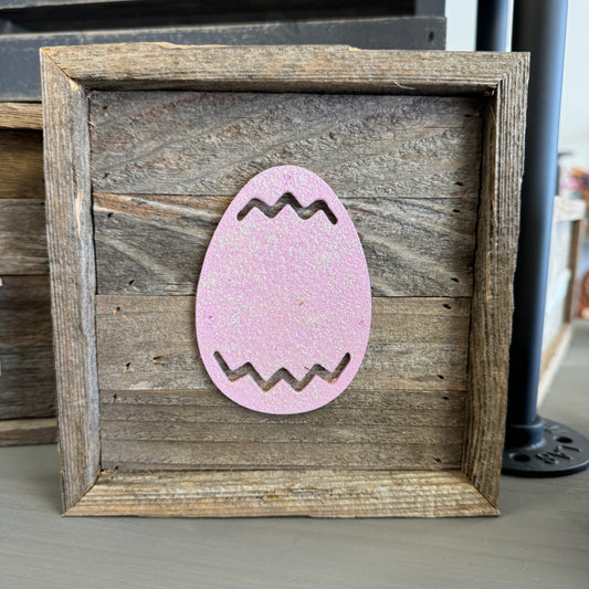 Rustic Wood Sign - Easter Egg