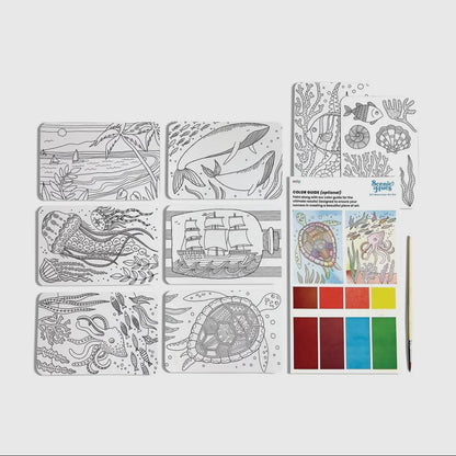 OOLY - Scenic Hues DIY Watercolor Kit - Ocean Paradise
