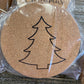 Holiday Cork Coasters - Set of 8 Coasters