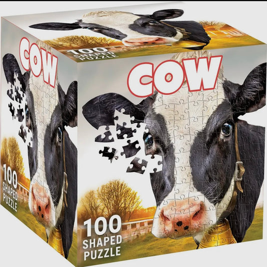 Masterpieces Puzzles - Cow 100pc Shaped Puzzle