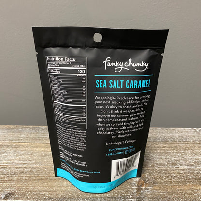 Funky Chunky Chocolate Popcorn - Sea Salt Caramel 2oz Bag