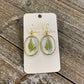 Flower Resin Earrings - Large Oval