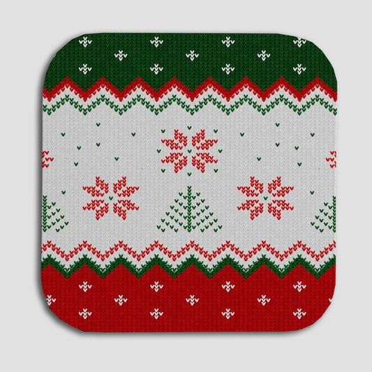 Christmas Coaster - Ugly Sweater Trees