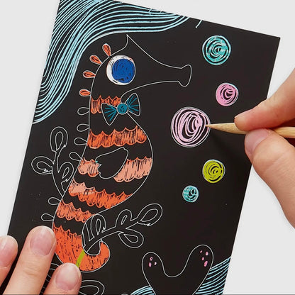 OOLY - Mini Scratch & Scribble Art Kit - Friendly Fish