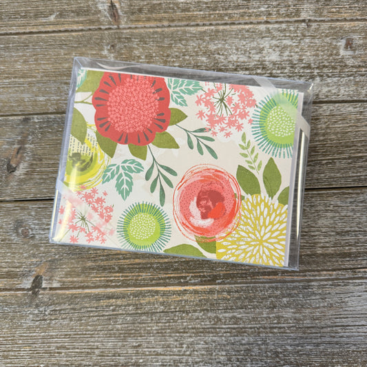 Gina B Designs - Boxed Set of 8 Blank Note Cards - Blossoms & Blooms